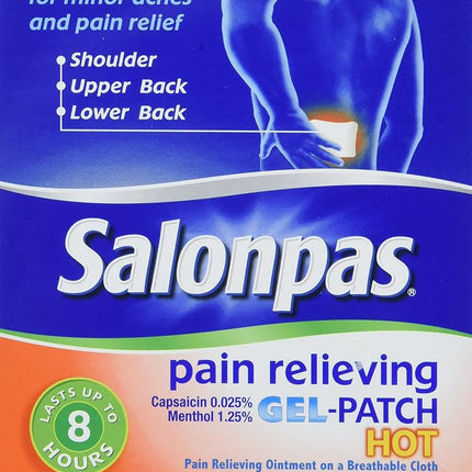 Salonpas Pain Relieving Hot Gel-Patch, Pack of 3 (