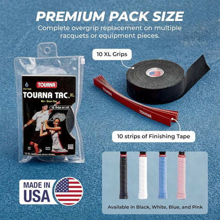 Unique Tourna Tac Blau Overgrip (Pack of 10) - Blue, One Size