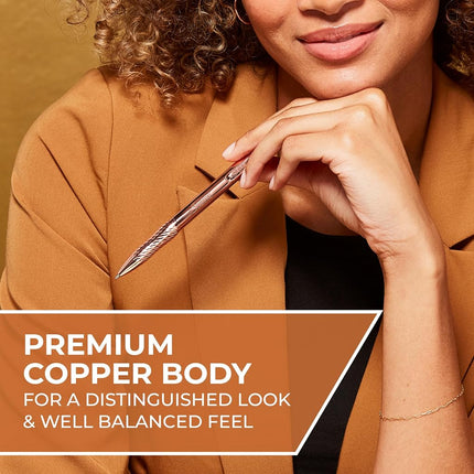 Sharpie S-Gel Pen, Copper Metal Body, Medium Point (0.7mm), Black Ink, Includes 1 Ballpoint Pen and 1 Extra Ink Refill