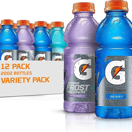 Gatorade Frost Thirst Quencher Variety Pack, 20 Ounce Bottles (Pack of 12)
