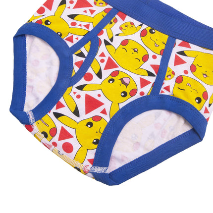Pokemon Boys' Exclusive 8-Pack 100% Combed Cotton Briefs with Pikachu, Evee, Squirtle, Jigglypuff and More in Sizes 4, 6 & 8, 8-Pack, 8