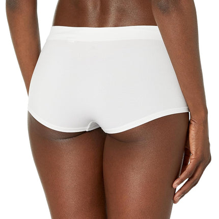 adidas Women's Seamless Boy Shorts Underwear 3-Pack, Pulse Blue Jacq/Heather Grey/White, S