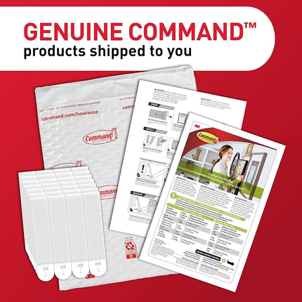 Command PH206-14NA Picture hanger strip pack, Holds 16 lbs White Large, 14 Pairs