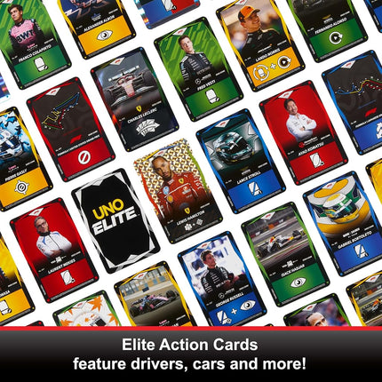 Mattel Games UNO Elite Formula 1 2025 Starter Pack Card Game, 7+, 2-5 Players
