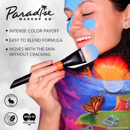 Mehron Makeup Paradise AQ Face & Body Paint 8 Color Palette (Pastel) - Face, Body, SFX Makeup Palette, Special Effects, Face Painting Palette for Art, Theater, Halloween, Parties and Cosplay