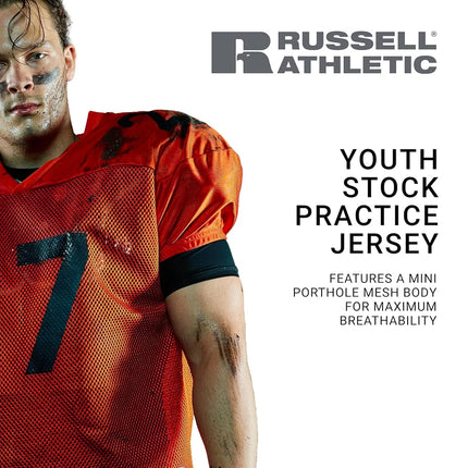 Russell Athletic Boys Youth Stock Practice Jersey, Kelly, XL
