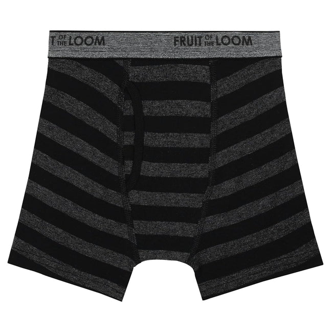 Fruit of The Loom Boys' and Toddler Boxer Briefs, Tag Free & Breathable Underwear, Assorted Color Multipacks, 10 Pack - Assorted Stripes, Large