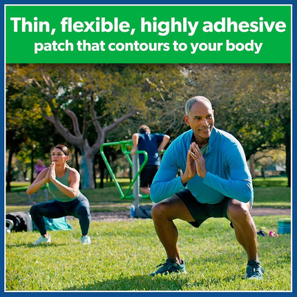 Salonpas Maximum OTC Strength Lidocaine 4% Pain Relieving FLEX Patch, Apply for Up To 8 Hours, Unscented, Thin, Flexible, Lightweight, Patch Stays in Place, 7 Patches