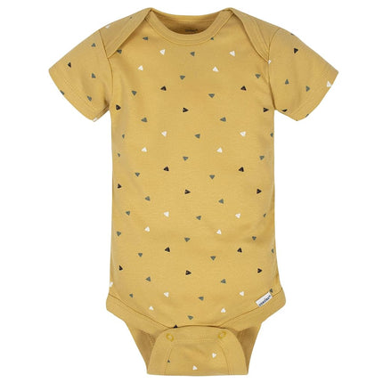 Gerber Baby Boys' 8-Pack Short Sleeve Onesies Bodysuits, Tiger Green, Newborn
