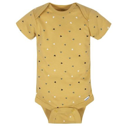 Gerber Baby Boys' 8-Pack Short Sleeve Onesies Bodysuits, Tiger Green, 12 Months