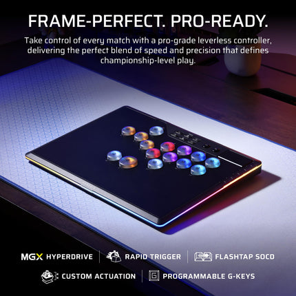 Corsair NOVABLADE PRO Wireless Hall Effect Leverless Controller – 15-Main Key Layout, 1000Hz Polling, 2.4GHz Wireless, SOCD, MGX Hyperdrive Hall Effect Magnetic Switches – PS5, PS4, PC – Black [PlayStation 5]