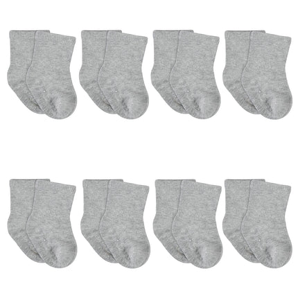 Gerber Baby 8-Pack Wiggle-Proof Jersey Crew Socks,