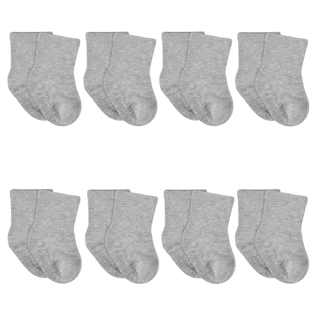 Gerber Baby 8-Pack Wiggle-Proof Jersey Crew Socks,