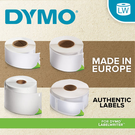 DYMO Original LabelWriter Durable Labels | 25mm x 89mm | White Poly | 2 Rolls of 350 (700 Self-Adhesive Labels) | High-Performance | for LabelWriter Label Makers