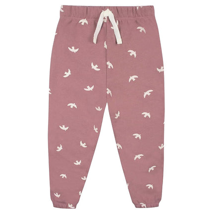Gerber Baby Girls' Toddler 2-piece Fleece Sweatshirt and Jogger Set, Birds, 3T