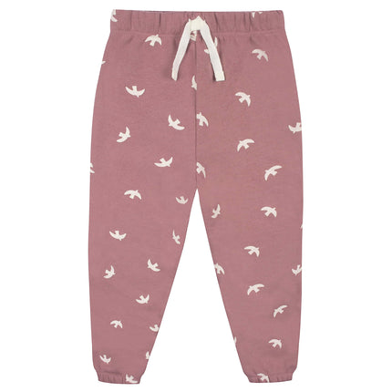 Gerber Baby Girls' Toddler 2-piece Fleece Sweatshirt and Jogger Set, Birds, 12 Months