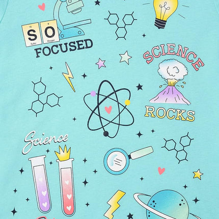 The Children's Place Girls' Short Sleeve Graphic T-Shirt 2-Pack, Science/Science Rocks, X-Large