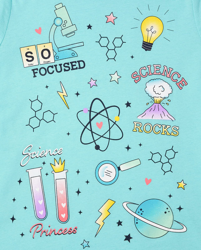 Lot de 2 t-shirts graphiques à manches courtes The Children's Place pour filles, Science/Science Rocks, X-Large