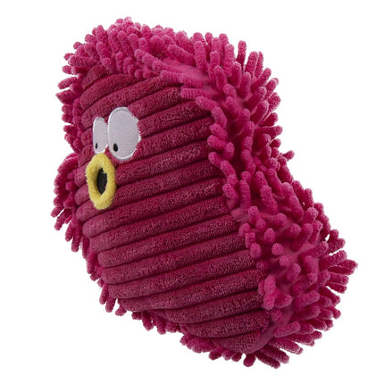 goDog PlayClean Germs Squeaky Plush Dog Toy with Odor-Eliminating Essential Oils, Chew Guard Technology - Pink, Large