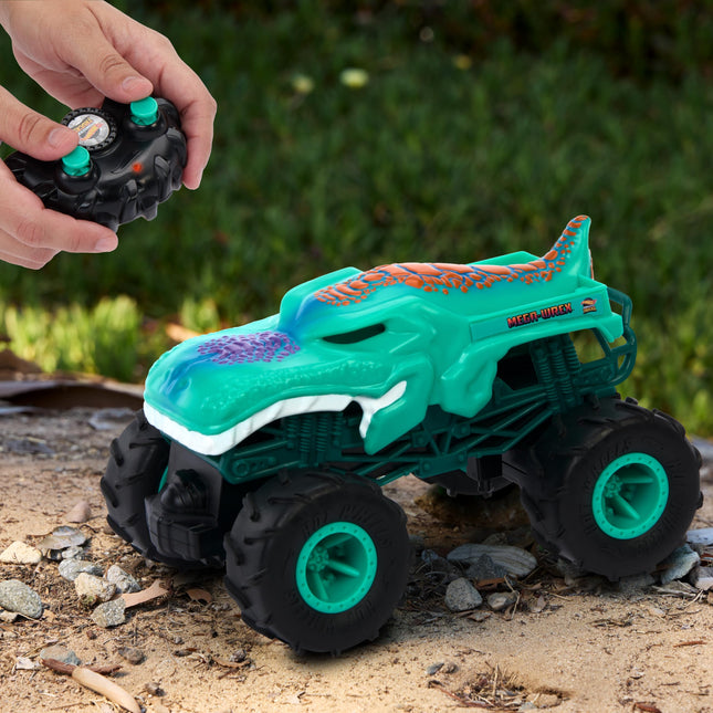 Hot Wheels Monster Trucks 1:24 Scale RC Remote Controlled Mega Wrex Toy with All-Terrain Tyres