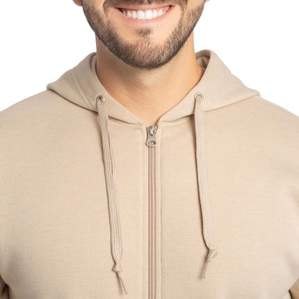 Fruit of the Loom Men's Eversoft Fleece Sweatshirts & Hoodies, Full Zip-Khaki Heather, Large