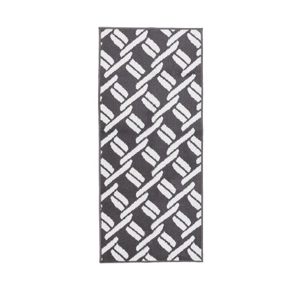 Nautica – Runner Rug | Indoor Runners for Hallways and Entry Rugs| Non-Slip and Non-Skid Entry and Kitchen Door Mat| Machine Washable Entryway Carpet Rugs |26” x 60” | Chain Dark Grey