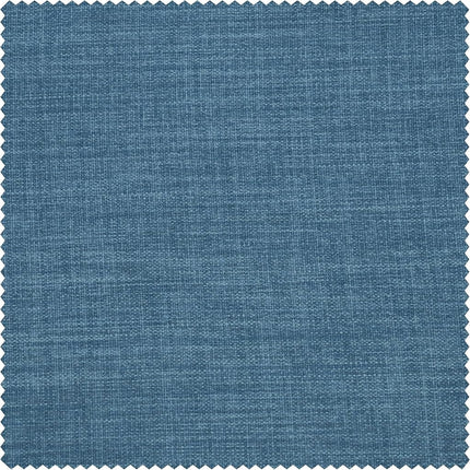 HPD Half Price Drapes Faux Linen Room Darkening Curtains - 84 Inches Long Luxury Linen Curtains for Bedroom & Living Room (1 Panel), 50W X 84L, Denim