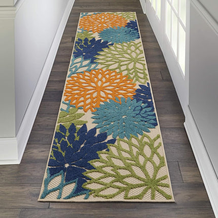 Tapis de surface Nourison ALH05 Aloha, 2'3" x 8', multicolore
