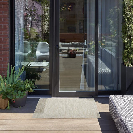 Nourison Essentials Indoor/Outdoor Ivory Beige 2' x 4' Area Rug, Easy Cleaning, Non Shedding, Bed Room, Living Room, Dining Room, Backyard, Deck, Patio (2x4)