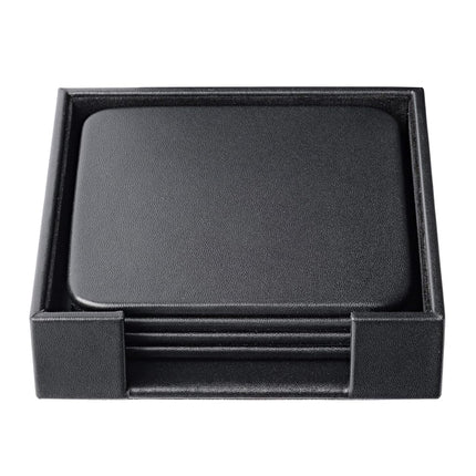 Dacasso A1081 Leather Square Coaster Set with Hold