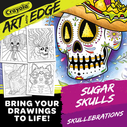 Crayola Sugar Skulls Coloring Book, Volume 3, Teen Coloring, 32 Pages