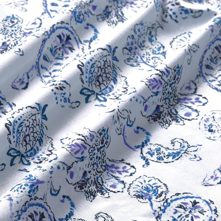 Elegant Comfort Softest and Coziest 6-Piece Sheet Set - 1500 Premium Hotel Quality Microfiber - Deep Pocket, Wrinkle Resistant 6-Piece Paisley Pattern Bed Sheet Set, Full, Paisley Indigo