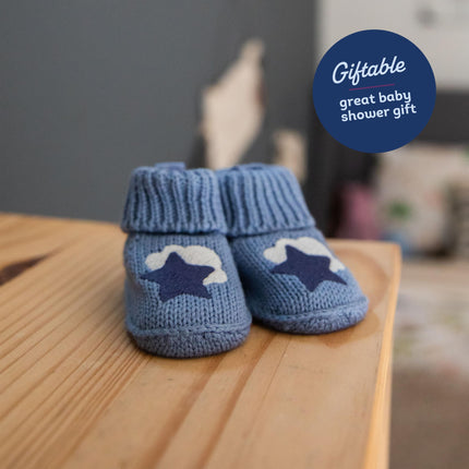 Colección Layette de Fruit of the Loom - Conjunto de Primera Puesta para Bebé Niño, Niña y Unisex, Patucos de Estrella, 0-3 Meses
