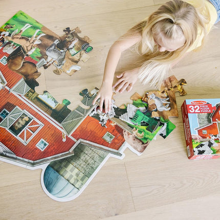 Busy Barn Shaped Floor Puzzle (32 Pieces): Busy Barn Shaped Floor Puzzle (32 Pieces)