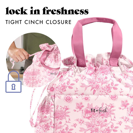 Fit & Fresh Cromwell Cinch Lunch Bag for Women | Insulated Lunch Box with Containers