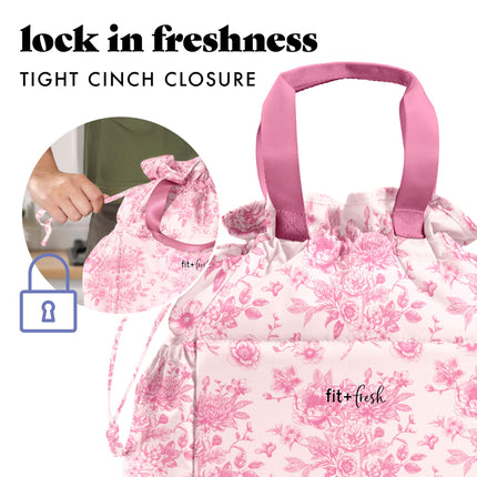 Fit & Fresh Cromwell Cinch Lunch Bag for Women | Insulated Lunch Box with Containers