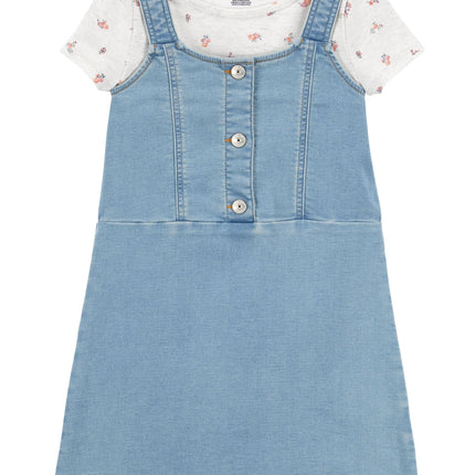 OshKosh B'Gosh Girls' One Size Dress, Blue Denim, 