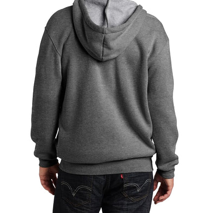 Carhartt Men's Midweight Hooded Zip-front Sweatshirt, Grey, XL Tall UK