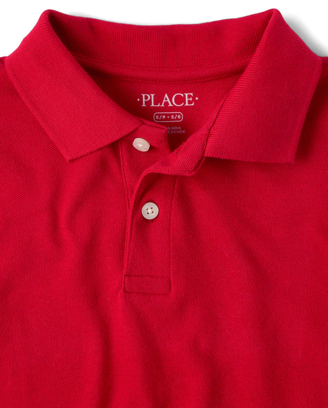 The Children's Place boys Uniform Pique Polo Shirt, Classicred, XXL 16 husky