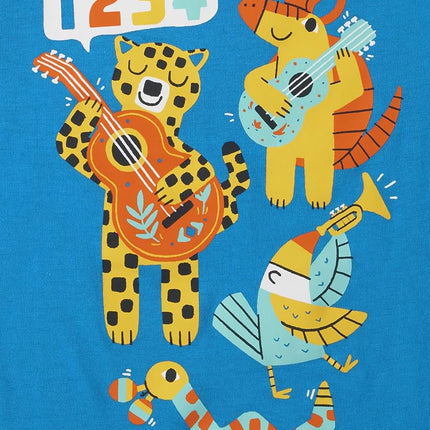 Lot de 3 t-shirts à manches courtes pour bébé fille The Children's Place, motifs instruments animaux/éléphant lecteur/poisson, taille 5T