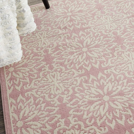 Nourison JUB06 Jubilant Transitional Floral Ivory/Blue Area Rug 2' x 4'