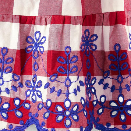 Gymboree Vestidos de manga corta para niñas y niñas pequeñas, cuadros de calabaza, 8