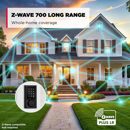 Kwikset 99180-012 HomeConnect 918 Contemporary in Matte Black Electronic Deadbolt