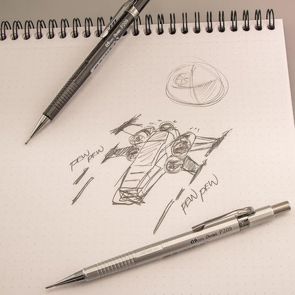Pentel Sharp Mechanical Pencil, (0.9mm), Metallic Bluish Green Barrel, Box of 12 (P209MK)