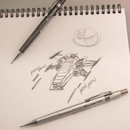 Pentel Sharp Mechanical Pencil, (0.9mm), Metallic Bluish Green Barrel, Box of 12 (P209MK)