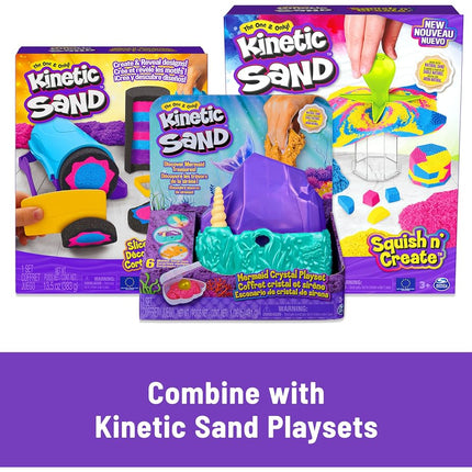 Kinetic Sand, Castle Containers 10-Colour Pack Non-Toxic Educational and Creative Sensory Play Sand Toys for Boys and Girls Aged 3+