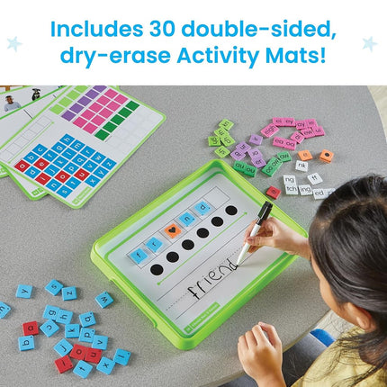 Learning Resources Advancing Phonics Word Work Small Group Set, Ages 5+, Magnetic Letter Tiles, Magnetic Letter Trays, Primary School Phonics Manipulatives, Phonemic Awareness, Classroom Essentials