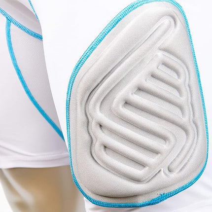 Pantalón Protector de Fútbol Americano con 5 Almohadillas para Niños Champro Bull Rush, Blanco, Talla S EE. UU.