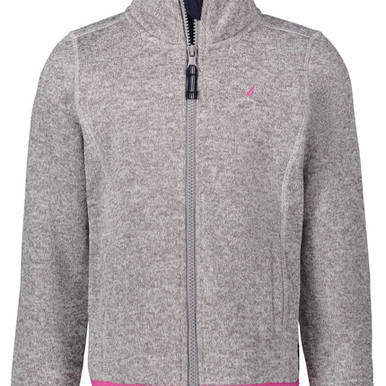 Nautica Girls' Full-Zip Fleece Jacket, Signature L