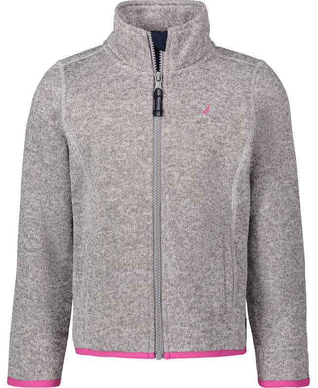 Nautica Girls' Full-Zip Fleece Jacket, Signature L